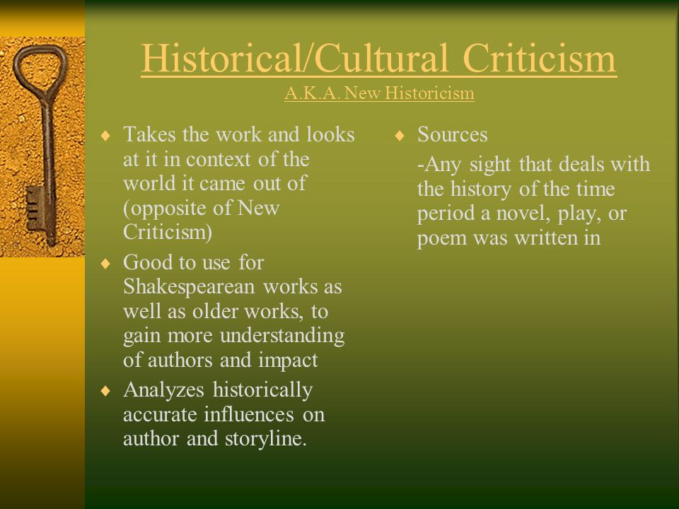 New historical criticism essay